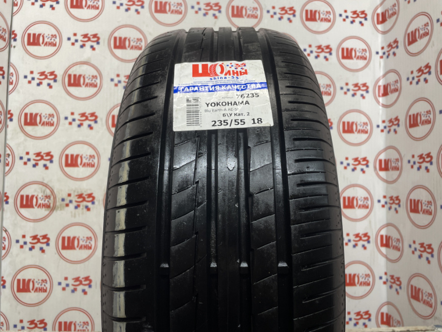 Б/У 235/55 R18 Лето YOKOHAMA Blu Earth-A AE-50 Кат. 2