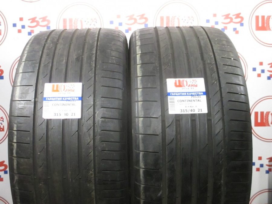 Шина Б/У 315/40 R21 Лето CONTINENTAL C.Sport Contact-5 Кат. 4