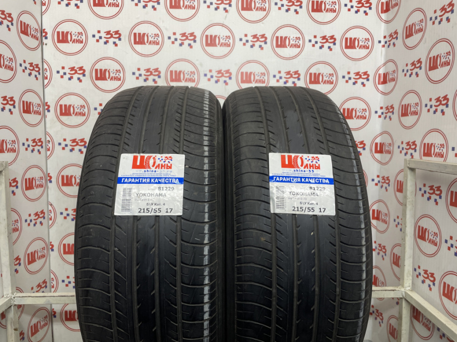 Б/У 215/55 R17 Лето YOKOHAMA Blu Earth Е-70 Кат. 4