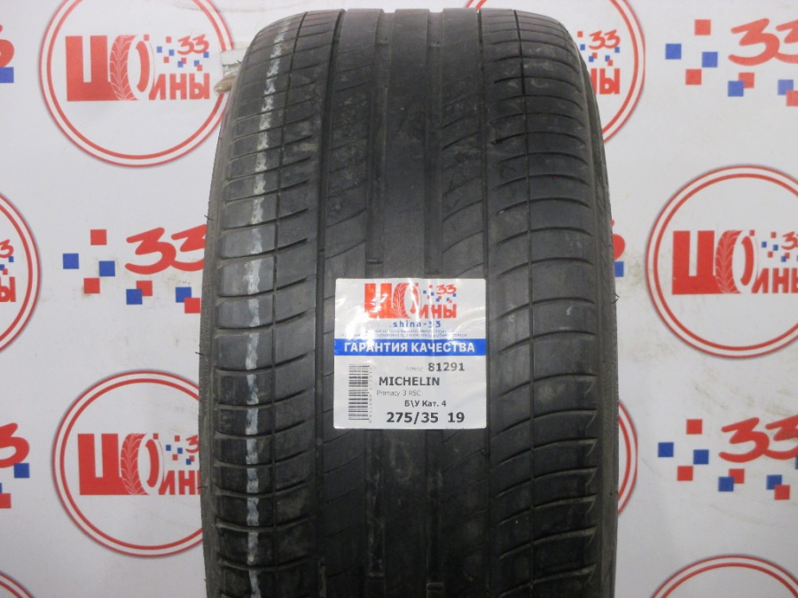 Шина Б/У 275/35 R19 Лето MICHELIN Primacy-3 RSC Кат. 4