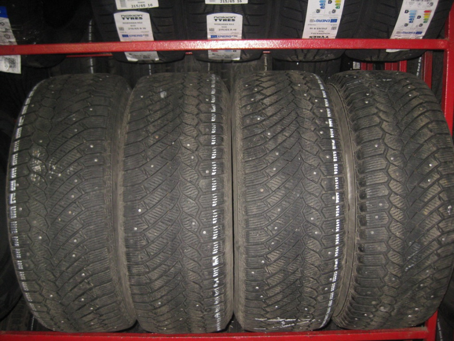 Шина Б/У 265/60 R18 Зима Шипы  CONTINENTAL C. 4x4 Ice Contact Кат. 4