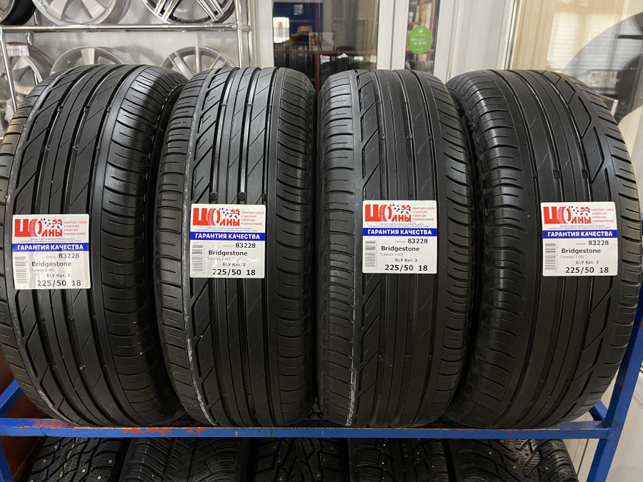 Шина Б/У 225/50 R18 Лето BRIDGESTONE Turanza T-001 RSC Кат. 3
