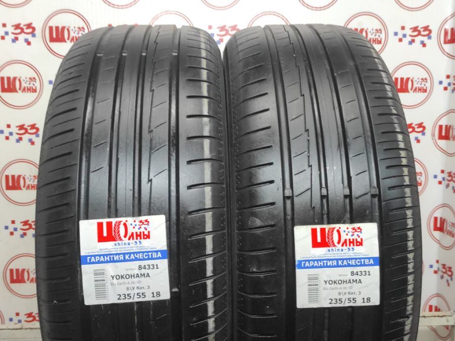 Б/У 235/55 R18 Лето YOKOHAMA Blu Earth-A AE-50 Кат. 3