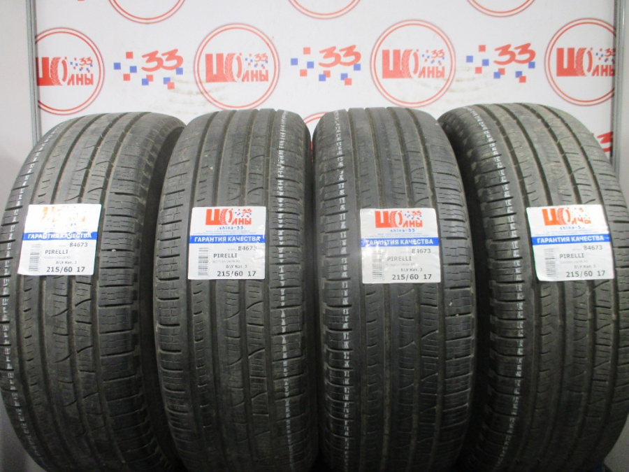 Шина Б/У 215/60 R17 Лето PIRELLI Scorpion Verde AS Кат. 3
