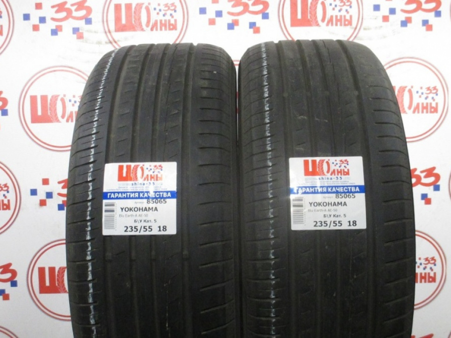 Шина Б/У 235/55 R18 Лето YOKOHAMA Blu Earth-A AE-50 Кат. 5