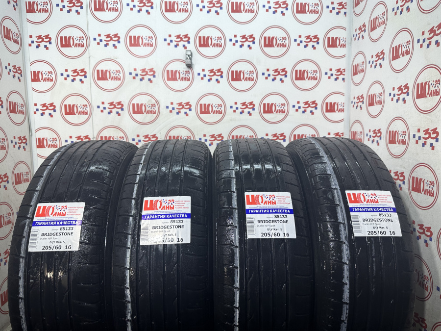 Шина Б/У 205/60 R16 Лето BRIDGESTONE Dueler H/P Sport Кат. 5