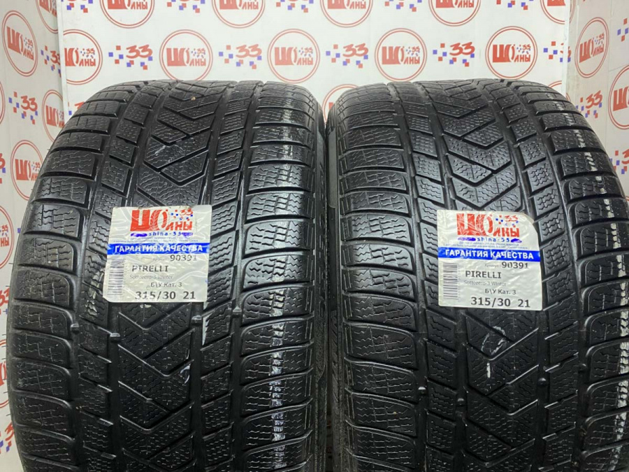 Шина Б/У 315/30 R21 Зима PIRELLI Sottozero-3 Winter Кат. 3