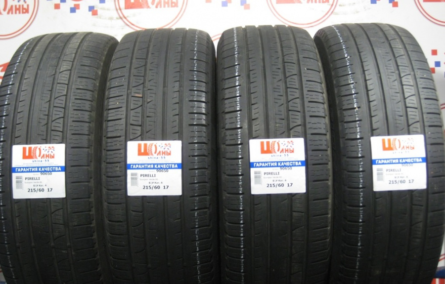 Шина Б/У 215/60 R17 Лето PIRELLI Scorpion Verde AS Кат. 4