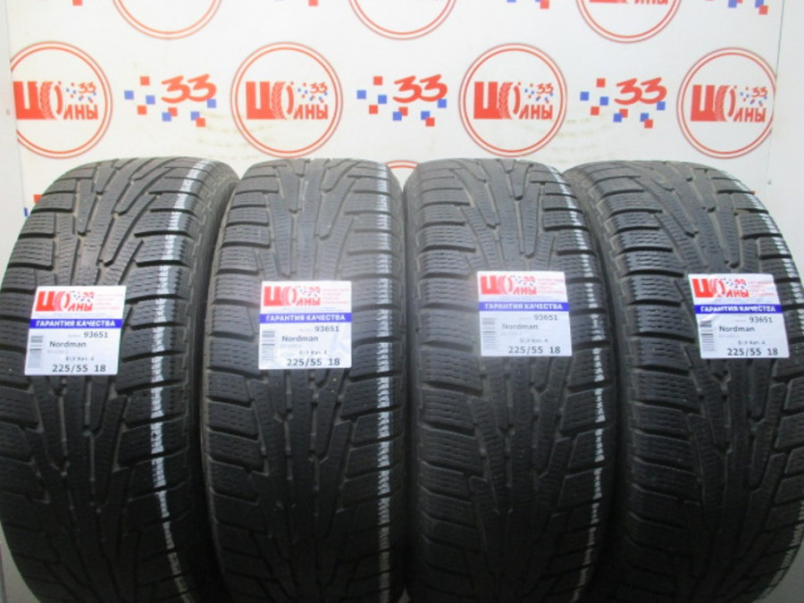 Шина Б/У 225/55 R18 Зима NORDMAN RS-2/RS-2SUV Кат. 4