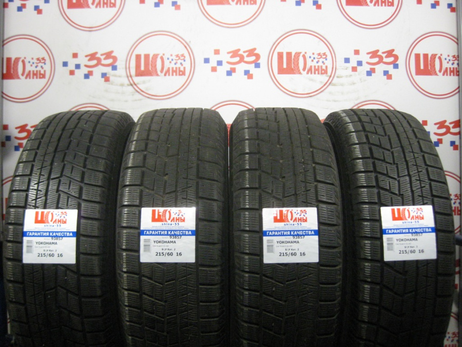 Шина Б/У 215/60 R16 Зима YOKOHAMA Ice Guard IG-60 Кат. 2