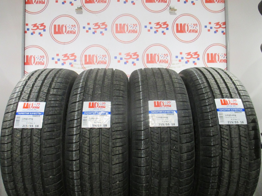 Шина Б/У 215/55 R18 Лето LingLong GREEN-Max 4x4 HP Кат. 1