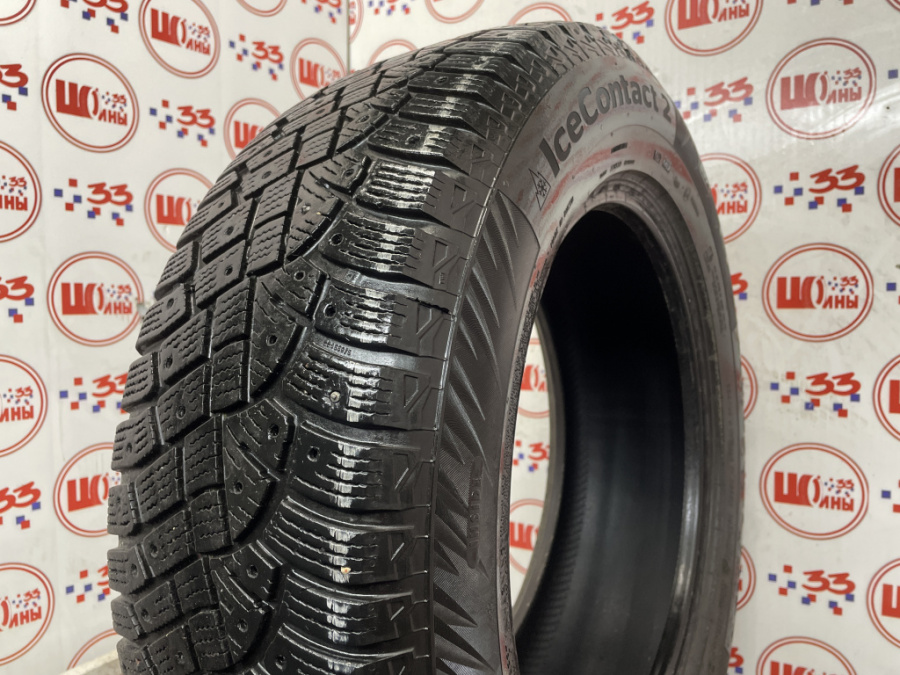 Шина Б/У 225/65 R17 Зима Шипы  CONTINENTAL C.  Ice Contact-2 Кат. 5
