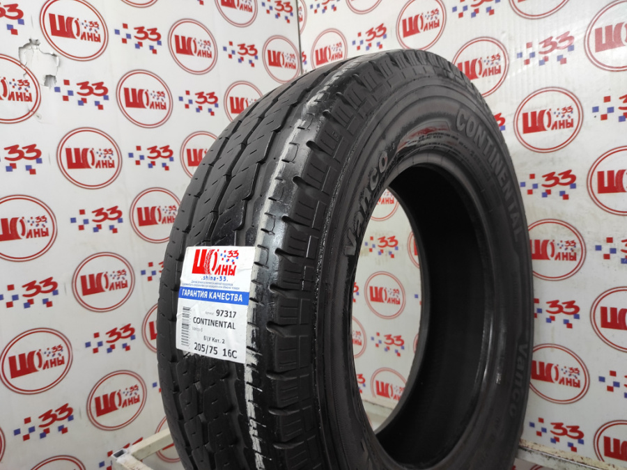 Шина Б/У 205/75 R16C Лето CONTINENTAL Vanco-8 Кат. 2