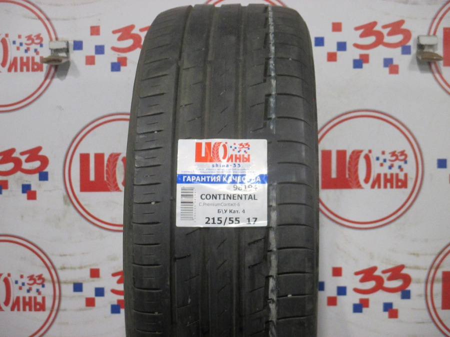Шина Комплект Б/У 215/55 R17 Лето Continental C.PremiumContact-6 износ около 45%