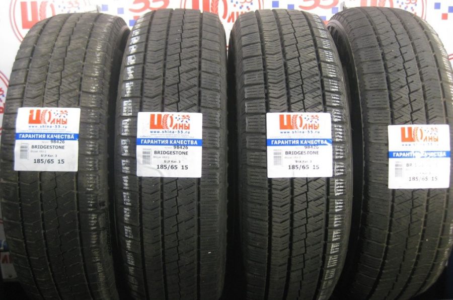 Шина Б/У 185/65 R15 Зима BRIDGESTONE Blizzak VRX-2 Кат. 3