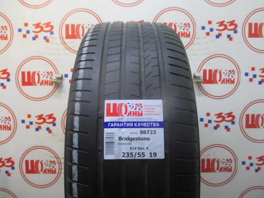 Б/У 235/55 R19 Лето BRIDGESTONE Alenza-001 Кат. 4