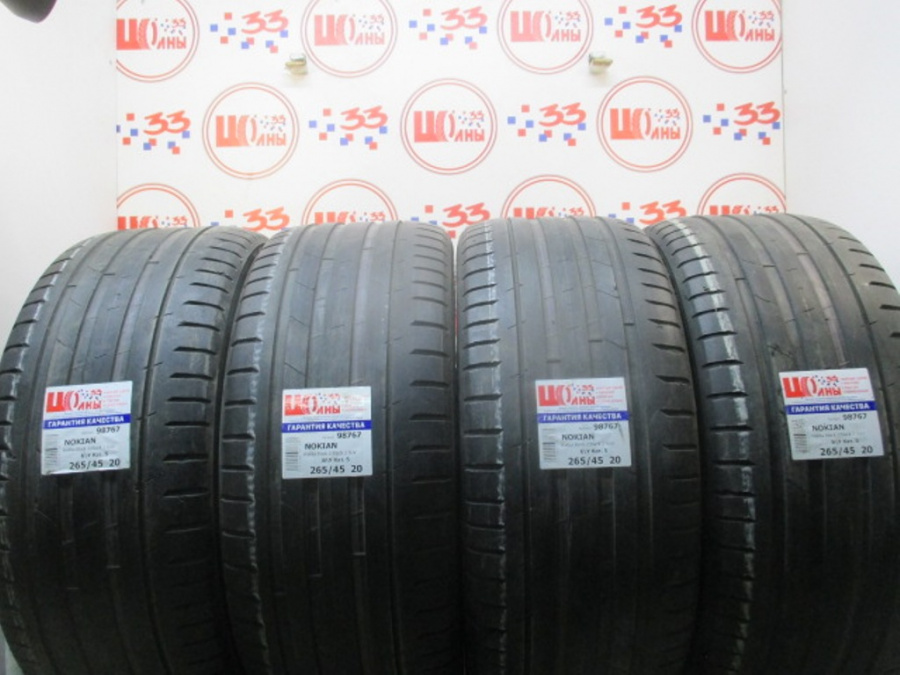 Шина Б/У 265/45 R20 Лето NOKIAN Hakka Black 2/Black 2 SUV Кат. 5