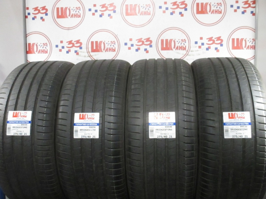 Шина Б/У 275/40 R21 Лето BRIDGESTONE Alenza 001 Кат. 2