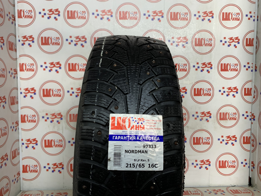 Шина Б/У 215/65 R16C Зима Шипы  NORDMAN C Кат. 5